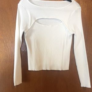 Keyhole Ribbed Bodycon Top